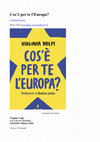 Research paper thumbnail of Cos’è per te l’Europa