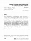 Research paper thumbnail of Fuentes embriagantes americanas en antiguos escritos italianos