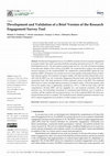 Research paper thumbnail of Development and Validation of a Brief Version of the Dyadic Adjustment Scale With a Nonparametric Item Analysis Model