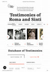 Research paper thumbnail of Testimonies of Roma and Sinti. The Second World War through the Eyes of Roma and Sinti from the Czech lands and Slovakia