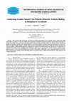 Research paper thumbnail of Analyzing Gender based Two-Wheeler Electric Vehicle Riding in Relation to Accidents