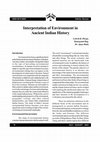 Research paper thumbnail of Interpretation of Environment in Ancient Indian History