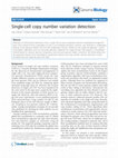 Research paper thumbnail of Single-cell copy number variation detection