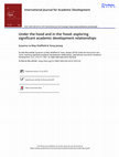 Under the hood and in the ‘hood: exploring significant academic development relationships Cover Page