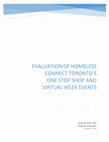 Research paper thumbnail of Homeless Connet Toronto Evaluation Final Report