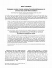 Research paper thumbnail of Notas Científicas Biological control of white mold by Trichoderma harzianum in common bean under field conditions