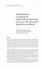 Research paper thumbnail of Neoliberalismo  e produção de  subjetividade elementos  para uma crítica da razão  dogmática neoliberal