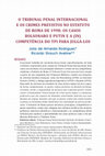 O Tribunal Penal Internacional e Os Crimes Previstos No Estatuto De Roma De 1998: Os Casos Bolsonaro e Putin e a (In) Competência Do Tpi Para Julgá-Los Cover Page