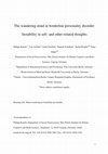 Research paper thumbnail of The wandering mind in borderline personality disorder: Instability in self- and other-related thoughts