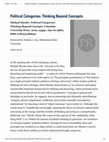 Research paper thumbnail of Review of Michael Marder, "Political Categories: Thinking Beyond Concepts"