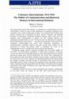 Research paper thumbnail of Centenary (Inter)national, 1914-1924: The Politics of Commemoration and Historical Memory in International Relations