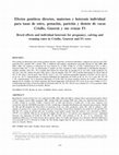 Research paper thumbnail of Efectos genéticos directos, maternos y heterosis individual para tasas de estro, gestación, parición y destete de vacas Criollo, Guzerat y sus cruzas F1