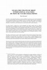 Research paper thumbnail of Les Quatre Strates Du Droit International Analysées Du Point De Vue Des Subalternes