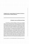 Research paper thumbnail of A Bridge Too Far? Ludovico Marracci's Translation of the Qur'an and the Persistence of Medieval Biblicism