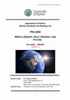 Research paper thumbnail of POL3282 World Orders Syllabus 2023-24 V1.