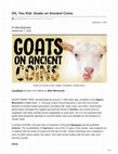 Research paper thumbnail of Oh, You Kid: Goats on Ancient Coins