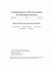 Research paper thumbnail of Communications of the Association for Information Systems