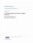 Leadership Programs for Women in Higher Education Cover Page