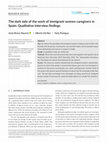 Research paper thumbnail of The dark side of the work of immigrant women caregivers in Spain: Qualitative interview findings