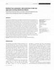 Research paper thumbnail of Biodiesel from wastewater: lipid production in high rate algal pond receiving disinfected effluent