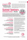 Research paper thumbnail of Summer Seminars The Grotowski Institute  Wrocław Ethnoscenology: New Trends in Interdisciplinary Approaches to Organized Human Performing Practices (OHPP) (24-28 September)