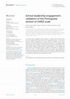 Research paper thumbnail of School leadership engagement: validation of the Portuguese version of UWES scale