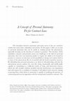 Research paper thumbnail of A Concept of Personal Autonomy fit for Private Law