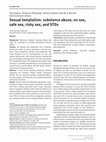 Research paper thumbnail of Sexual temptation: substance abuse, no sex, safe sex, risky sex, and STDs