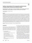 Research paper thumbnail of Synthesis, characterization of V2O5 nanoparticle and dispersion of them into nematic liquid crystal