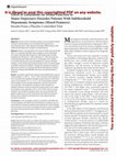 Research paper thumbnail of Effect of Lurasidone on Sexual Function in Major Depressive Disorder Patients With Subthreshold Hypomanic Symptoms (Mixed Features): Results From a Placebo-Controlled Trial