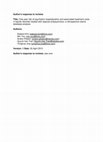 Research paper thumbnail of s response to reviews Title : One-year risk of psychiatric hospitalization and associated treatment costs in bipolar disorder treated with atypical antipsychotics : a retrospective claims database analysis