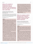 Research paper thumbnail of Efficacy of Lurasidone in Antipsychotic-Naive vs. Antipsychotic-Exposed Adolescents with Schizophrenia: Post-Hoc Analysis of a Two-Year, Open-Label Study