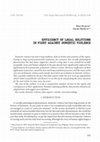 Research paper thumbnail of Efficiency of Legal Solutions in Fight Against Domestic Violence