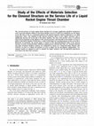 Research paper thumbnail of Study of the Effects of Materials Selection for the Closeout Structure on the Service Life of a Liquid Rocket Engine Thrust Chamber