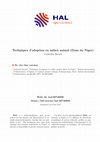 Research paper thumbnail of Techniques d'adoption en milieu animal (Daza du Niger)