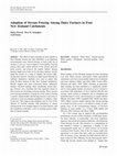 Research paper thumbnail of Adoption of Stream Fencing Among Dairy Farmers in Four New Zealand Catchments