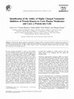 Research paper thumbnail of Identification of the ability of highly charged nanomolar inhibitors of protein kinases to cross plasma membranes and carry a protein into cells