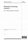 Research paper thumbnail of Methods of testing cement -Part 1: Determination of strength