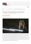 Research paper thumbnail of Di maestri, di scelte difficili e di giuste parti. Star Wars Asohka di Dave Filoni e Jon Favreau