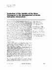 Research paper thumbnail of Evaluation of the validity of the done nomogram in the management of acute salicylate intoxication