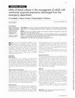 Research paper thumbnail of Utility of blood cultures in the management of adults with community acquired pneumonia discharged from the emergency department