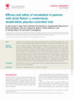 Research paper thumbnail of Efficacy and safety of vernakalant in patients with atrial flutter: a randomized, double-blind, placebo-controlled trial