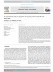 Research paper thumbnail of An experimental study on properties of concrete produced with M-sand and E-sand