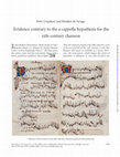 Research paper thumbnail of Evidence contrary to the a cappella hypothesis for the 15th-century chanson