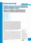 Research paper thumbnail of Reliability measure of the rib cage deformity by a postural assessment software in patients with adolescent idiopathic scoliosis