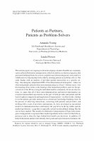 Research paper thumbnail of Patients as Partners; Patients as Problem Solvers