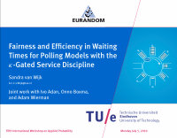 Research paper thumbnail of Fairness and Efficiency in Waiting Times for Polling Models with the k-Gated service discipline