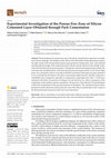 Research paper thumbnail of Experimental Investigation of the Porous Free Zone of Silicon Cemented Layer Obtained through Pack Cementation