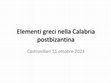 Research paper thumbnail of Elementi greci nella Calabria postbizantina