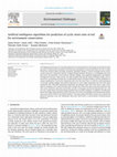 Research paper thumbnail of Artificial intelligence algorithms for prediction of cyclic stress ratio of soil for environment conservation